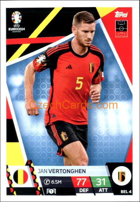 Jan Vertonghen 2024 EURO Match Attax #BEL4