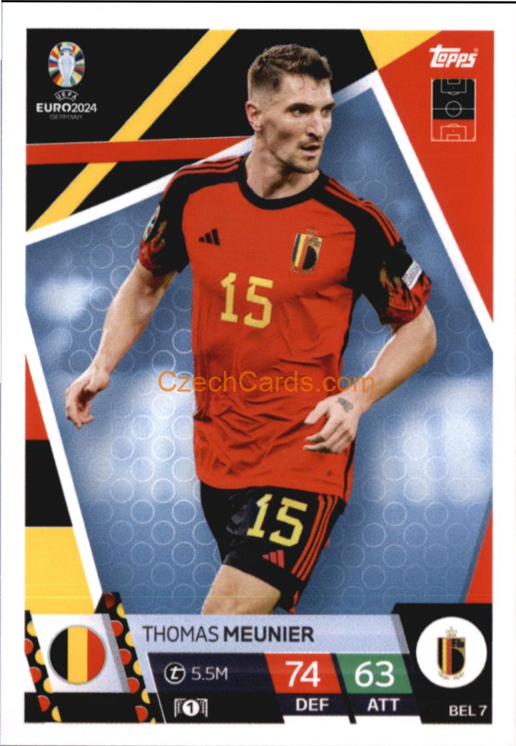 Thomas Meunier 2024 EURO Match Attax #BEL7