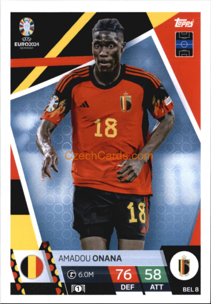 Amadou Onana 2024 EURO Match Attax #BEL8