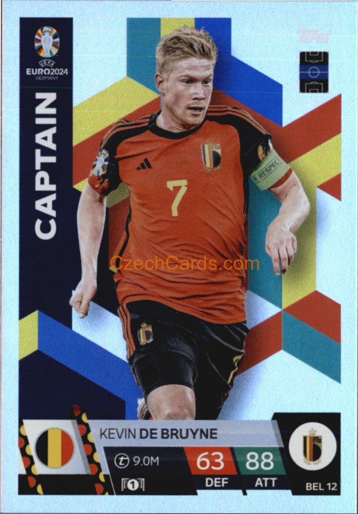 Kevin De Bruyne 2024 EURO Match Attax Captain #BEL12
