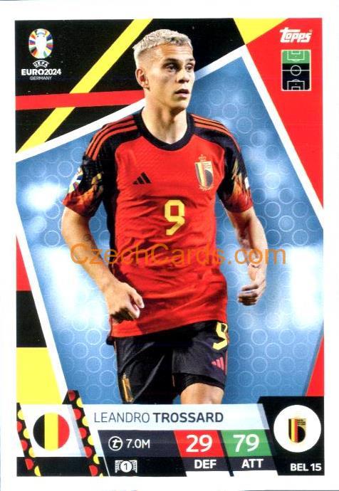 Leandro Trossard 2024 EURO Match Attax #BEL15
