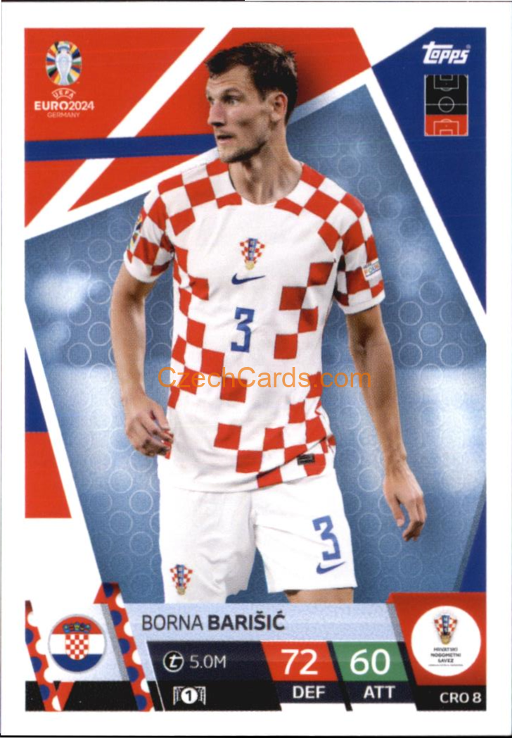 Borna Barišić 2024 EURO Match Attax #CRO8
