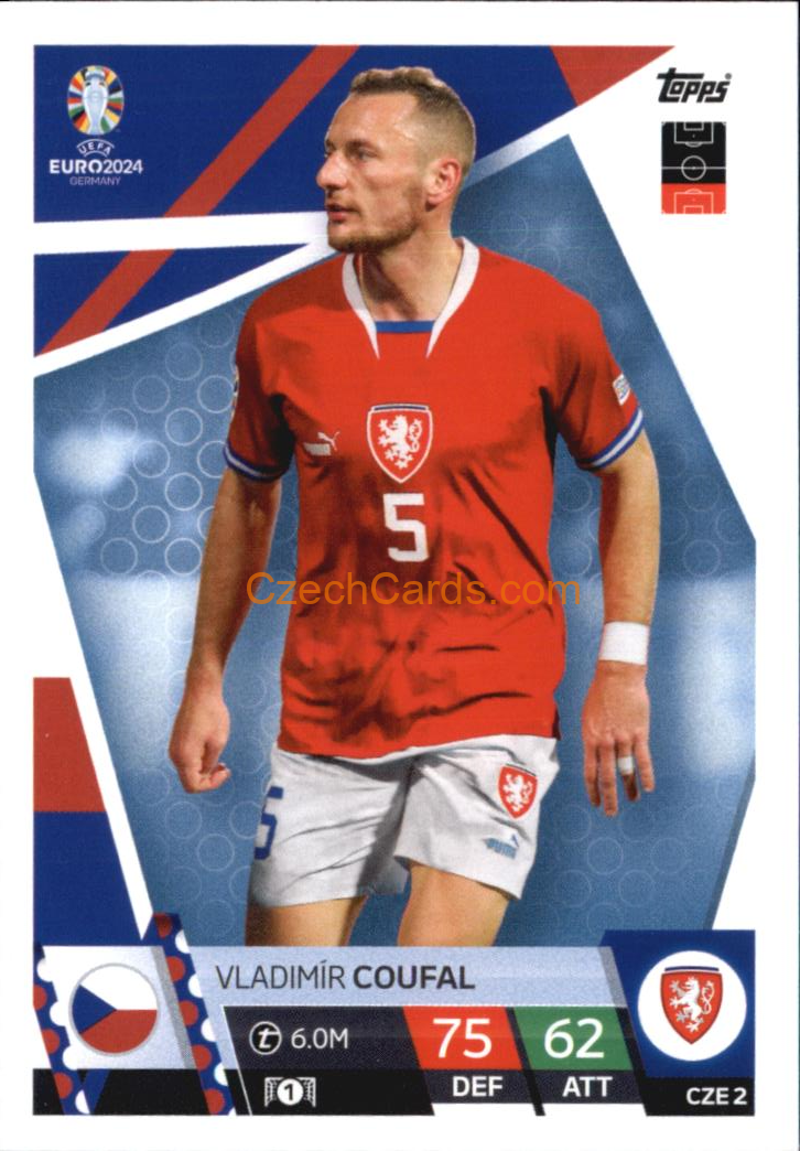 Vladimir Coufal 2024 EURO Match Attax #CZE2