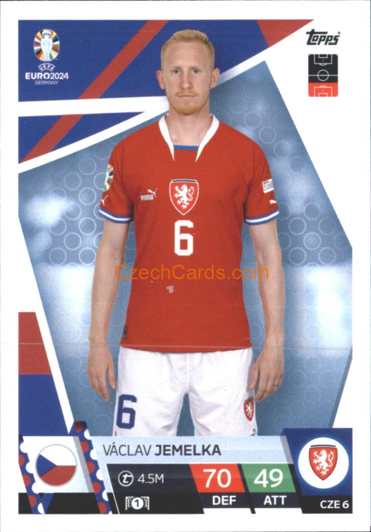 Václav Jemelka 2024 EURO Match Attax #CZE6