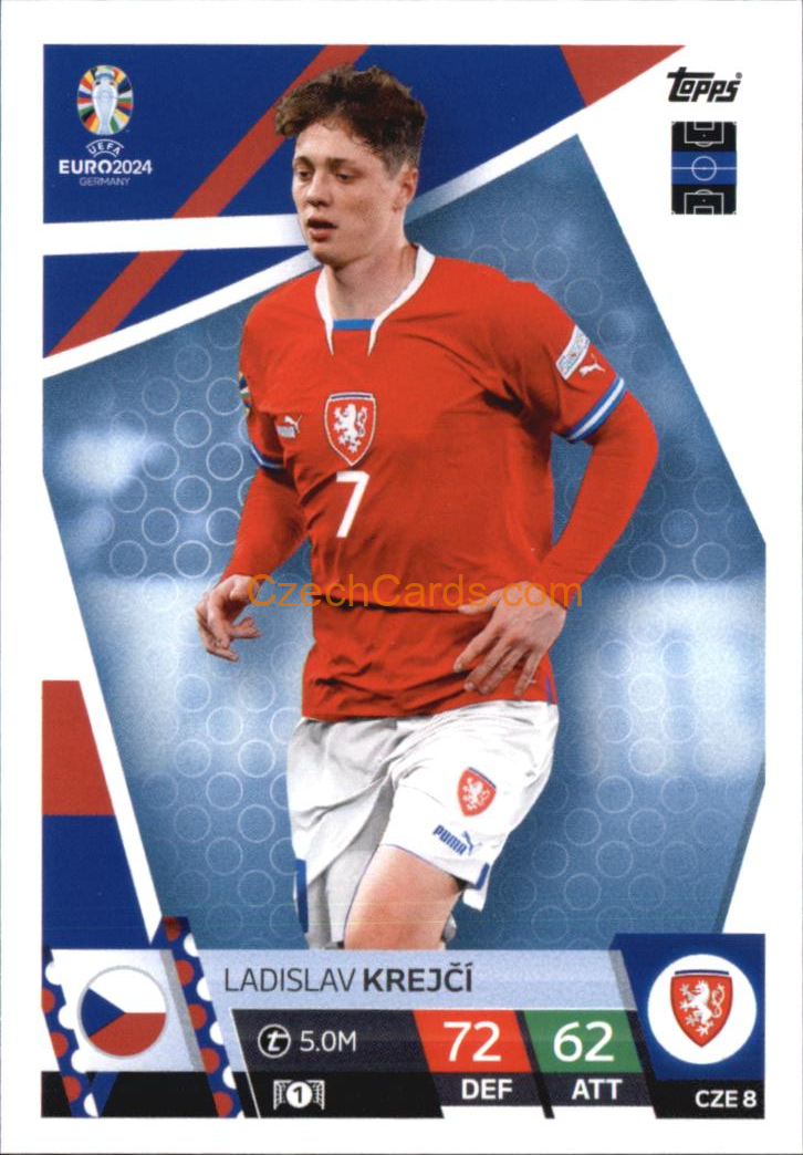 Ladislav Krejčí 2024 EURO Match Attax #CZE8