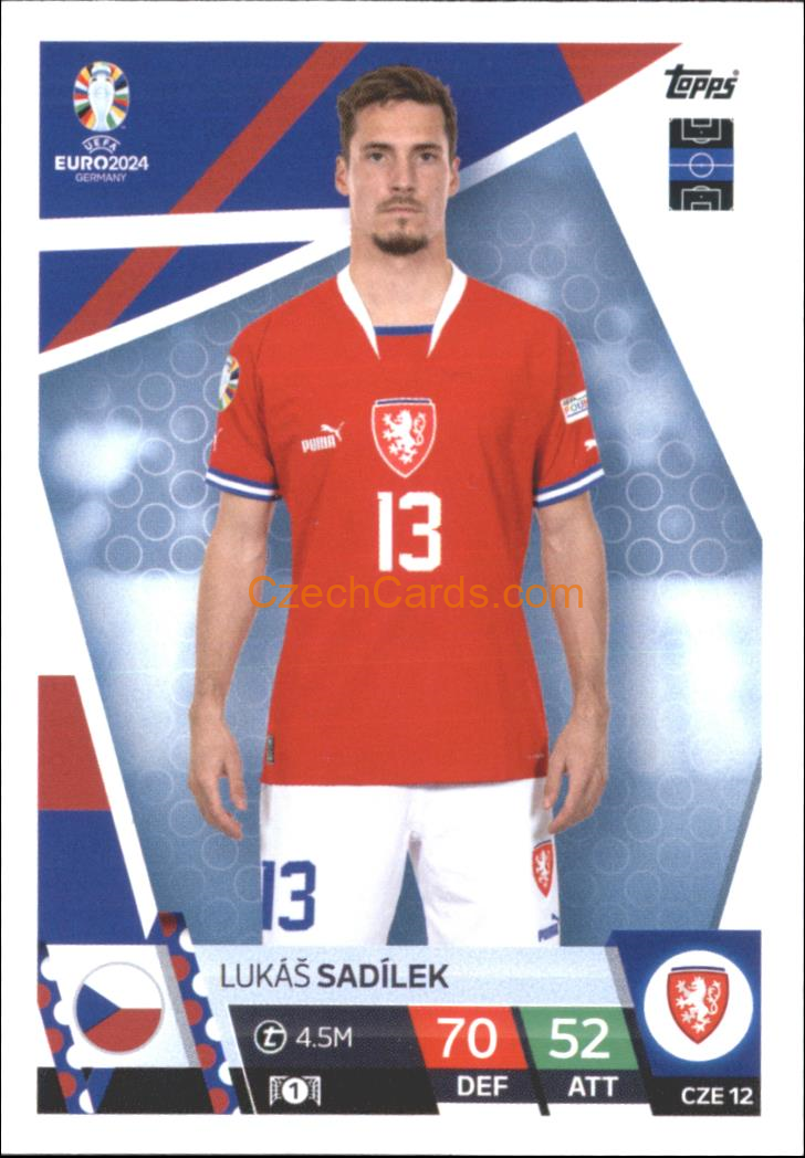Lukáš Sadílek 2024 EURO Match Attax #CZE12