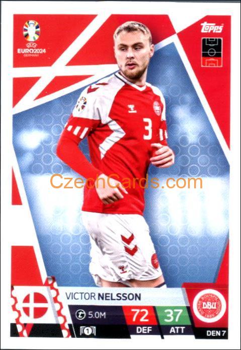 Victor Nelsson 2024 EURO Match Attax #DEN7