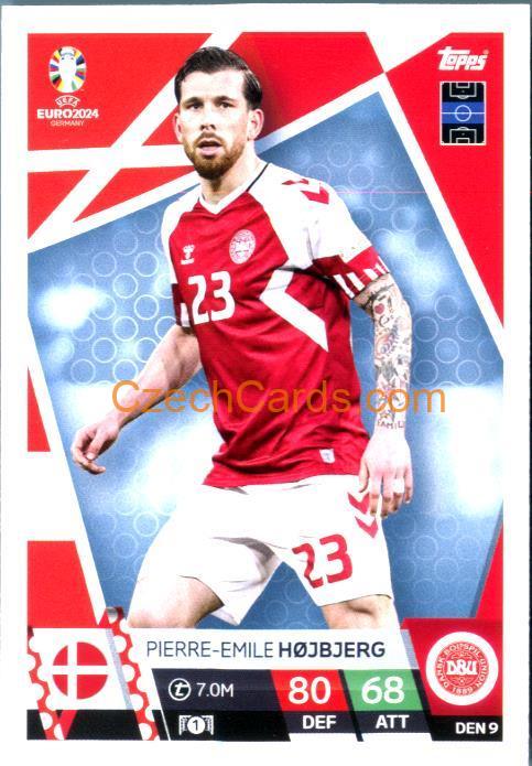 Pierre-Emile Højbjerg 2024 EURO Match Attax #DEN9