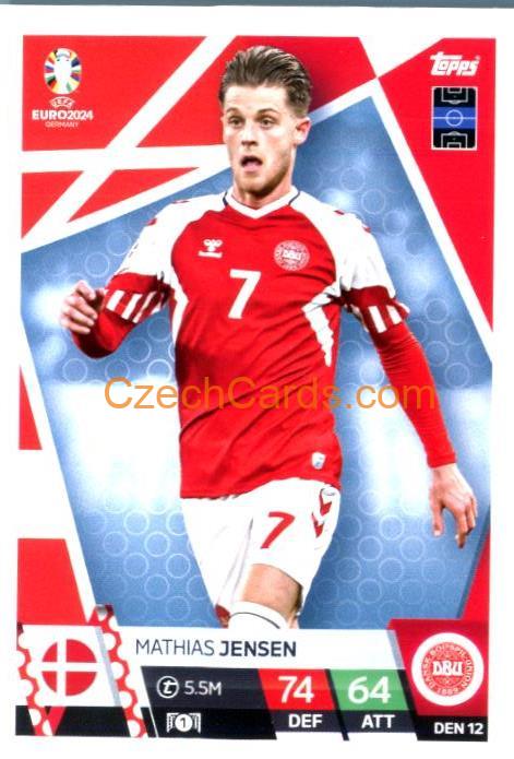 Mathias Jensen 2024 EURO Match Attax #DEN12