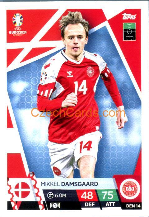 Mikkel Damsgaard 2024 EURO Match Attax #DEN14