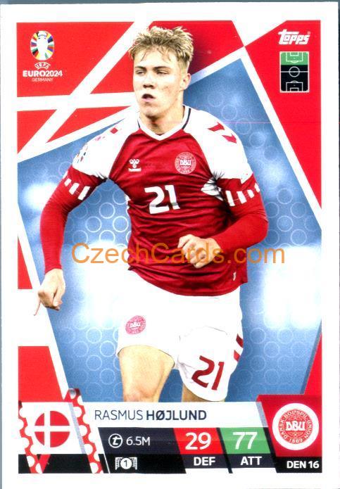 Rasmus Højlund 2024 EURO Match Attax #DEN16