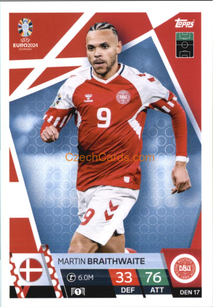 Martin Braithwaite 2024 EURO Match Attax #DEN17