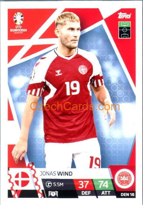 Jonas Wind 2024 EURO Match Attax #DEN18
