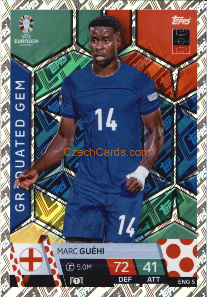 Marc Guéhi 2024 EURO Match Attax Graduated Gem #ENG5