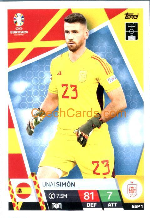 Unai Simón 2024 EURO Match Attax #ESP1