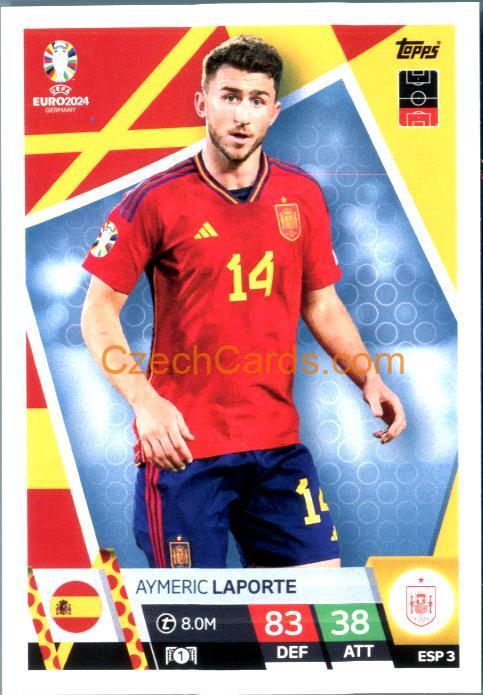 Aymeric Laporte 2024 EURO Match Attax #ESP3