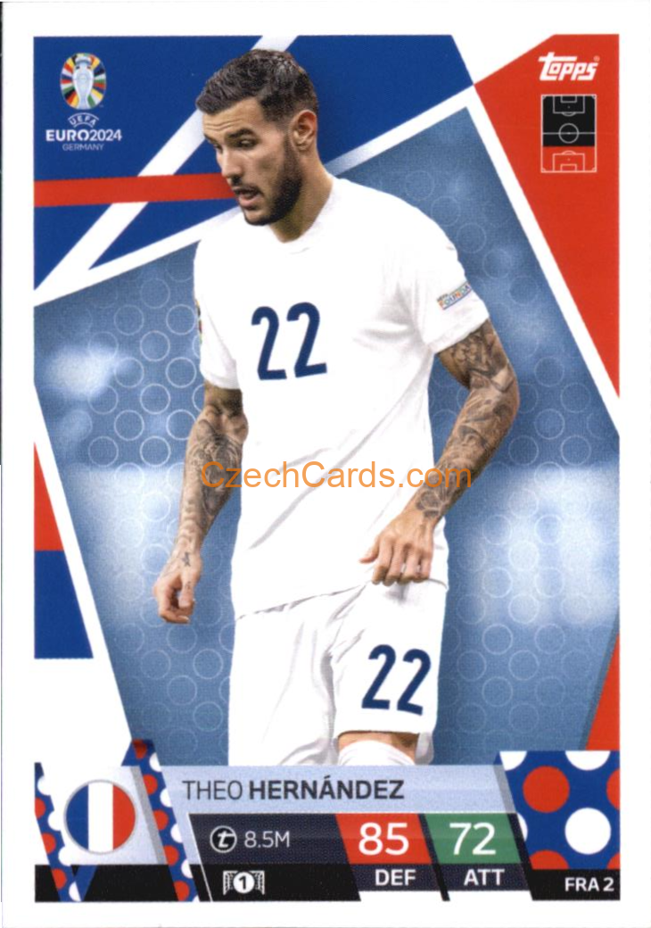 Theo Hernández 2024 EURO Match Attax #FRA2