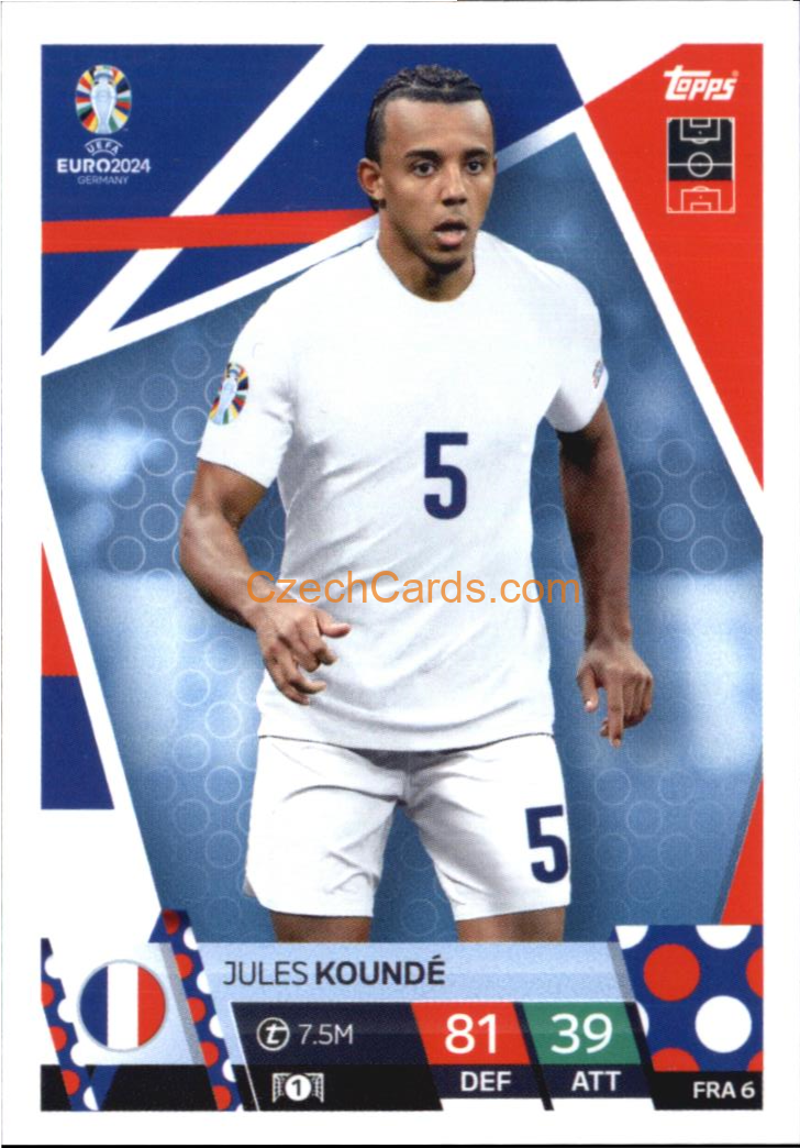 Jules Koundé 2024 EURO Match Attax #FRA6