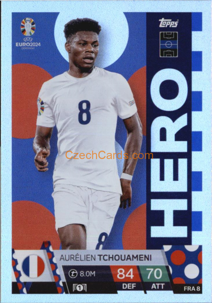 Aurélien Tchouameni 2024 EURO Match Attax Hero #FRA8