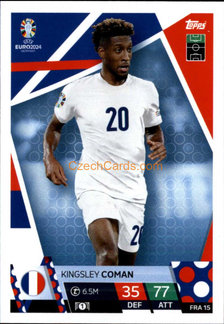 Kingsley Coman 2024 EURO Match Attax #FRA15