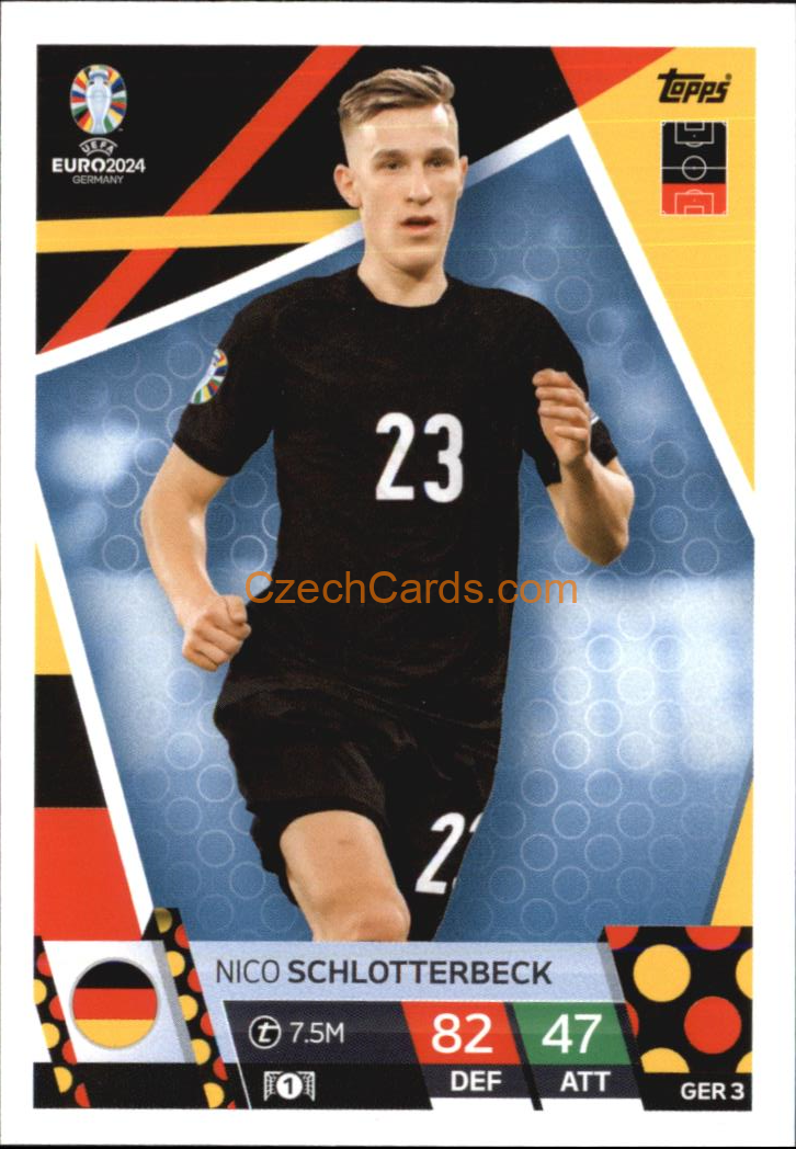 Nico Schlotterbeck 2024 EURO Match Attax #GER3