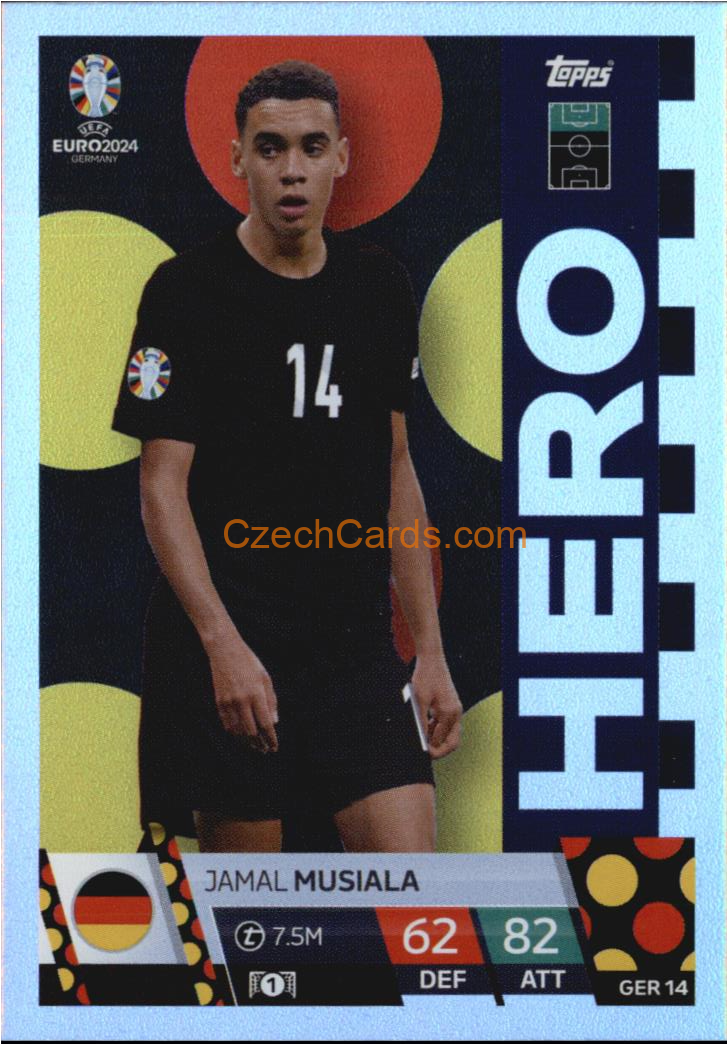 Jamal Musiala 2024 EURO Match Attax Hero #GER14