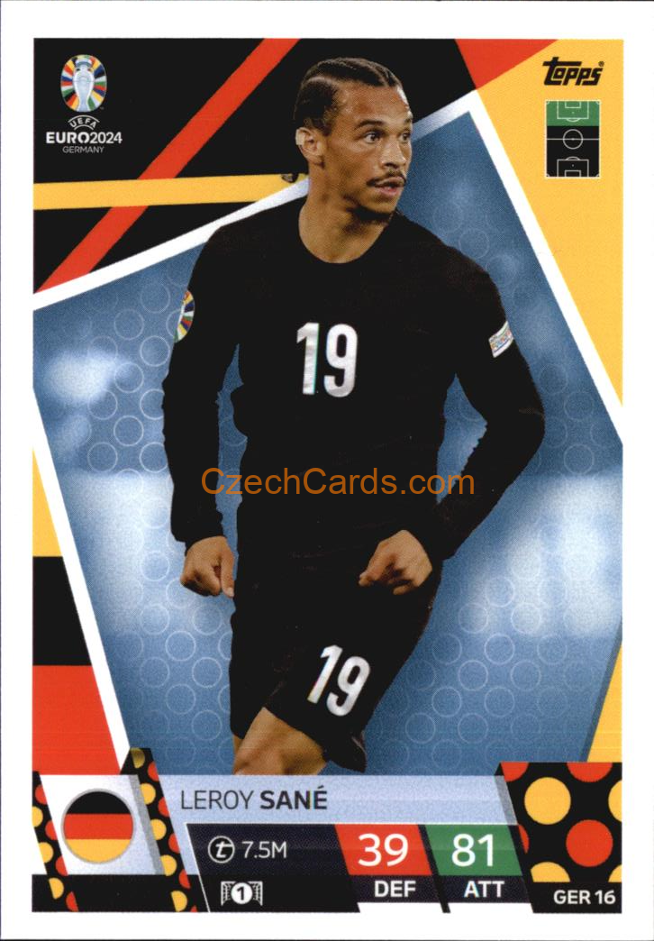 Leroy Sané 2024 EURO Match Attax #GER16