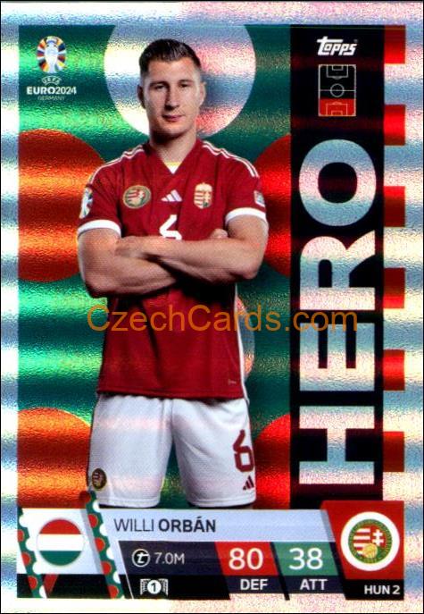 Willi Orbán 2024 EURO Match Attax Hero #HUN2