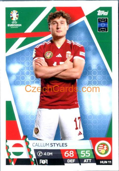 Callum Styles 2024 EURO Match Attax #HUN11