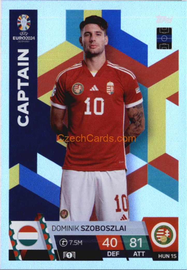 Dominik Szoboszlai 2024 EURO Match Attax Captain #HUN15