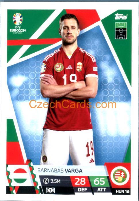 Barnabás Varga 2024 EURO Match Attax #HUN16