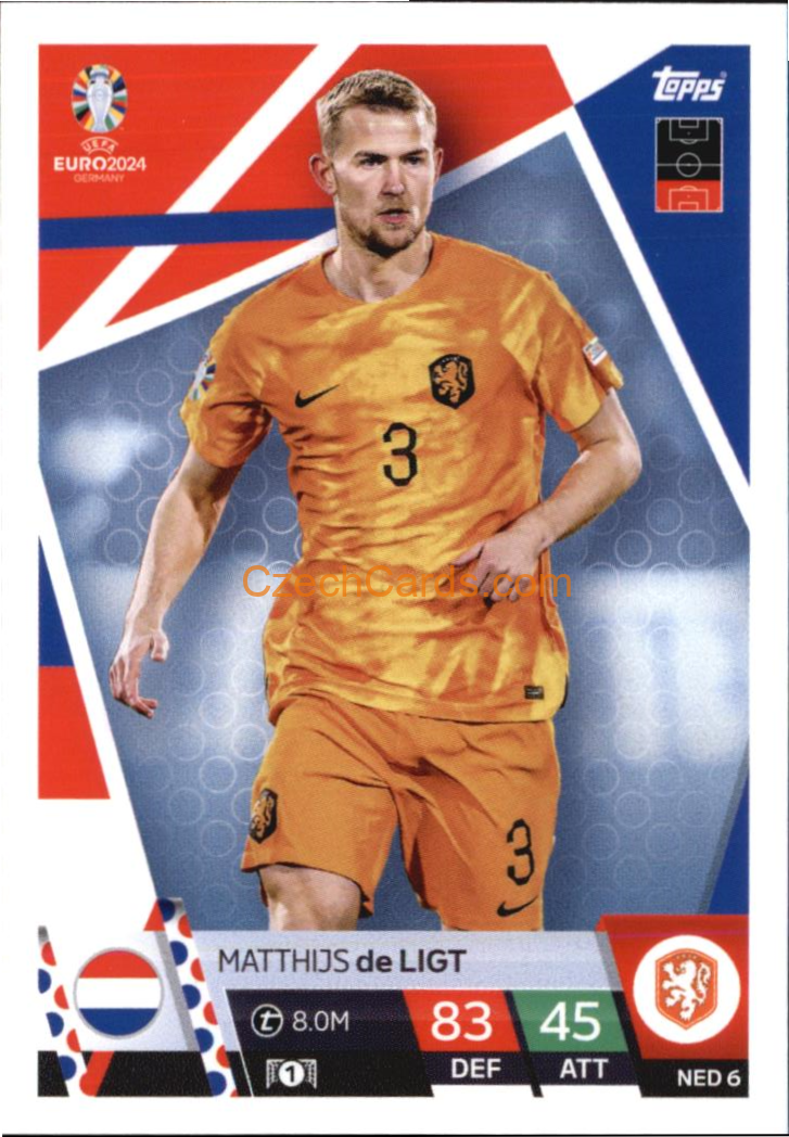 Matthijs de Ligt 2024 EURO Match Attax #NED6