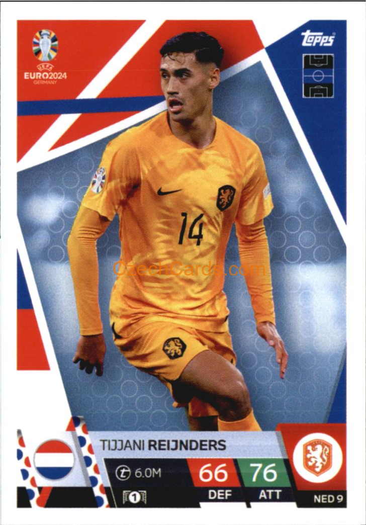 Tijjani Reijnders 2024 EURO Match Attax #NED9