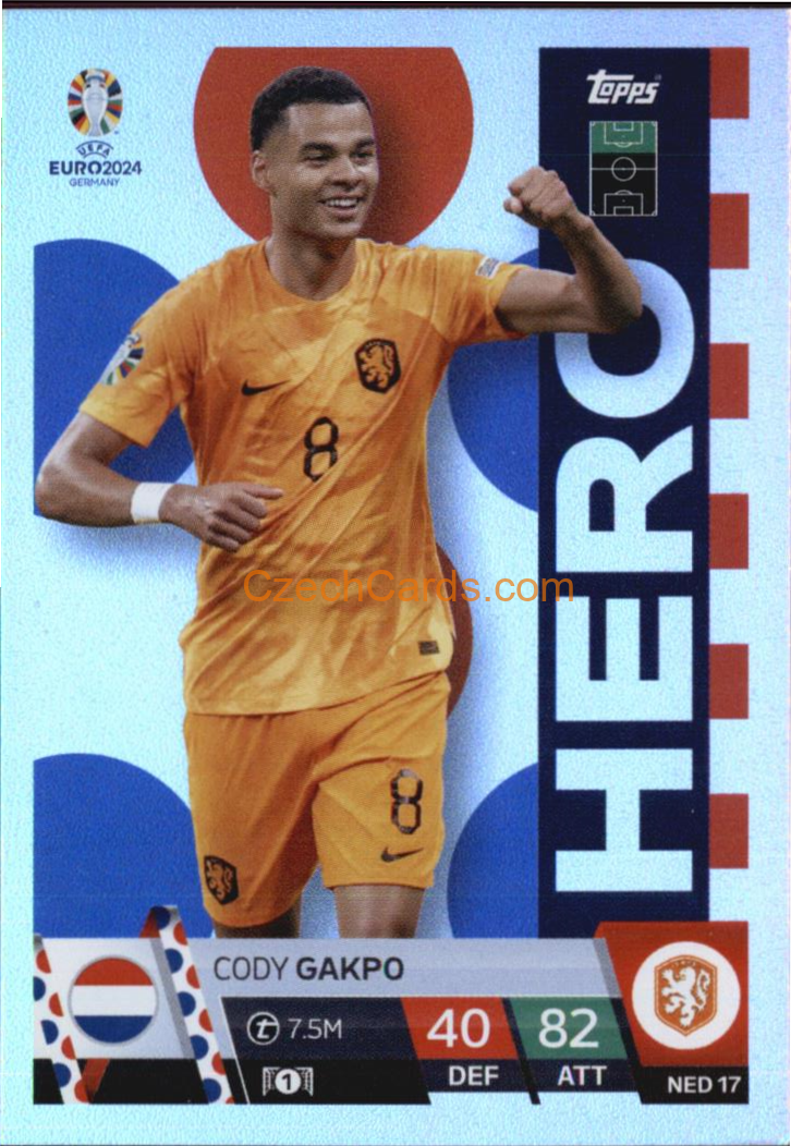 Cody Gakpo 2024 EURO Match Attax Hero #NED17