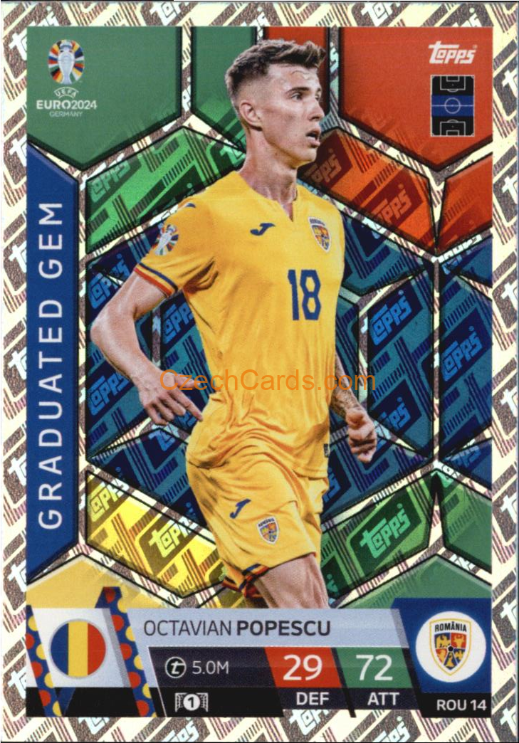 Octavian Popescu 2024 EURO Match Attax Graduated Gem #ROU14