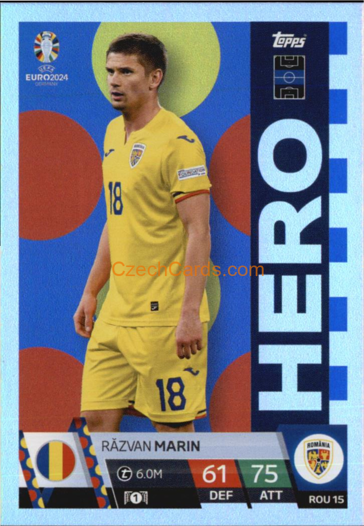 Răzvan Marin 2024 EURO Match Attax Hero #ROU15