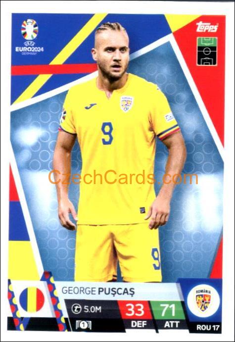 George Puşcaş 2024 EURO Match Attax #ROU17