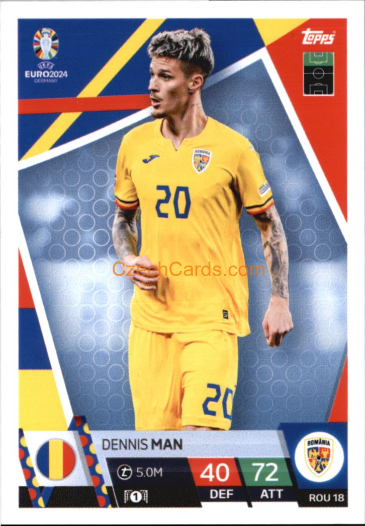 Dennis Man 2024 EURO Match Attax #ROU18