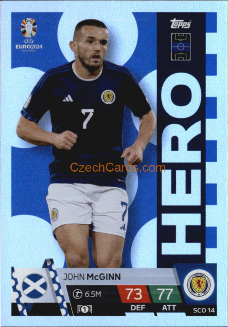 John McGinn 2024 EURO Match Attax Hero #SCO14