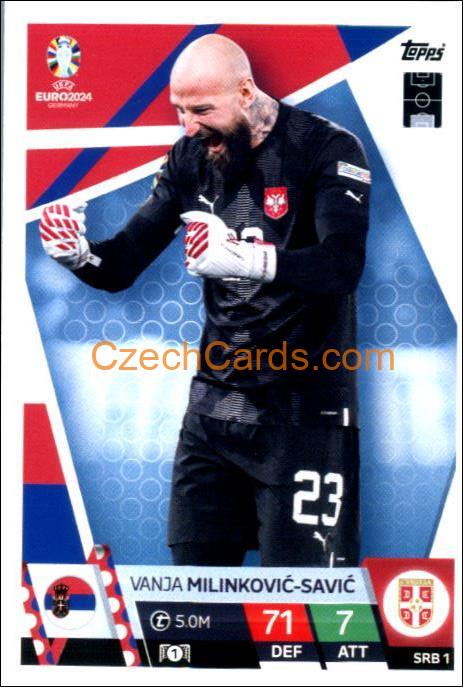 Vanja Milinković-Savić 2024 EURO Match Attax Hero #SRB1
