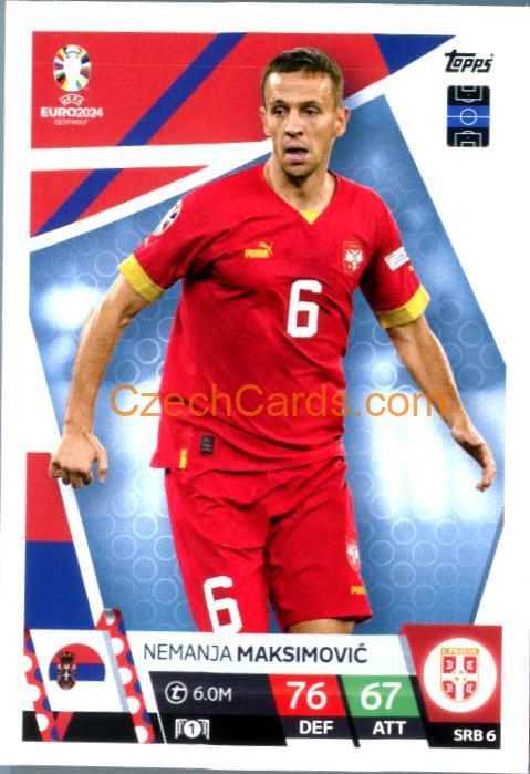 Nemanja Maksimović 2024 EURO Match Attax #SRB6
