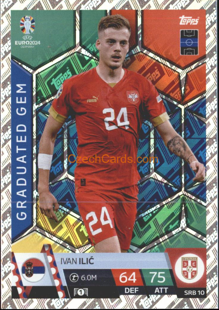 Ivan Ilić 2024 EURO Match Attax Graduated Gem #SRB10