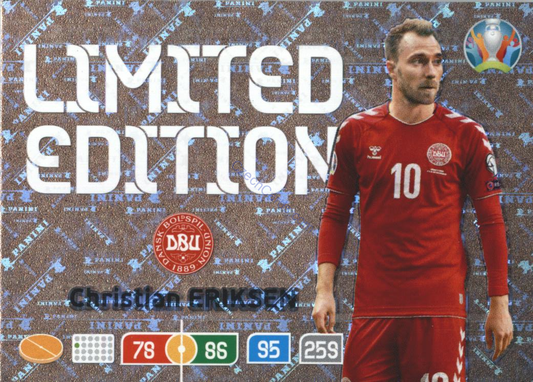 Cristian Eriksen Panini Adrenalyn EURO 2020 Limited Edition