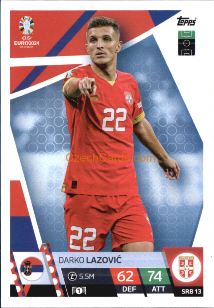 Darko Lazović 2024 EURO Match Attax #SRB13