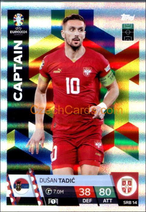 Dušan Tadić 2024 EURO Match Attax Captain #SRB14