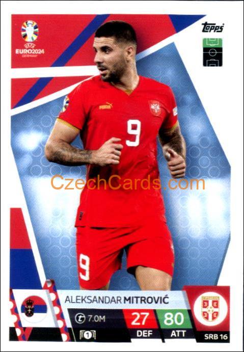 Aleksandar Mitrović 2024 EURO Match Attax #SRB16
