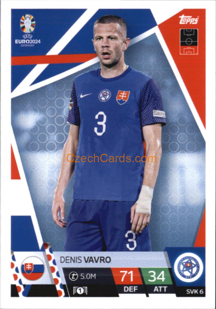 Denis Vavro 2024 EURO Match Attax #SVK6