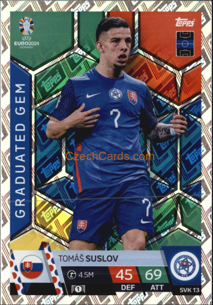 Tomáš Suslov 2024 EURO Match Attax Graduated Gem #SVK13