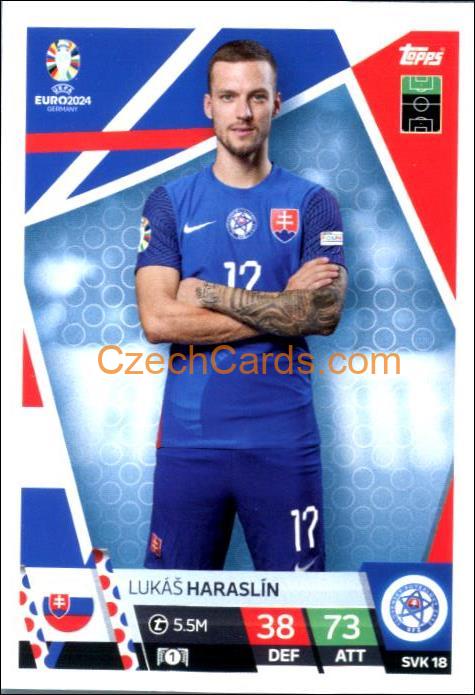 Lukáš Haraslín 2024 EURO Match Attax #SVK18