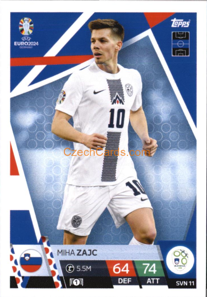 Miha Zajc 2024 EURO Match Attax #SVN11